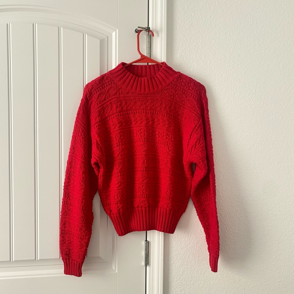 Vintage Red Knit Sweater